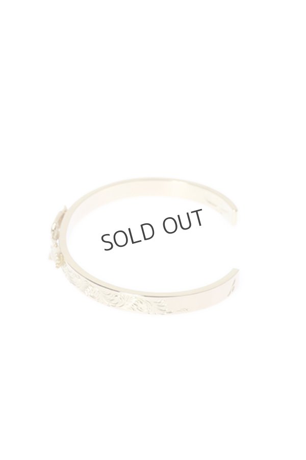 画像5: {SOLD}Taro Washimi タロウ ワシミ 鷲見太郎 K18 M arabesque design 5mm bangle/eagle/diamond{-BJA} (5)