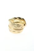 画像2: {SOLD}Taro Washimi タロウ ワシミ 鷲見太郎 L K18 arabesque flight feather ring{-BJA} (2)