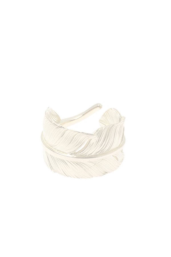 画像1:  {SOLD} Taro Washimi タロウ ワシミ 鷲見太郎 M K18 feather ring {-BJA}  :WT-202010-11-F  (1)