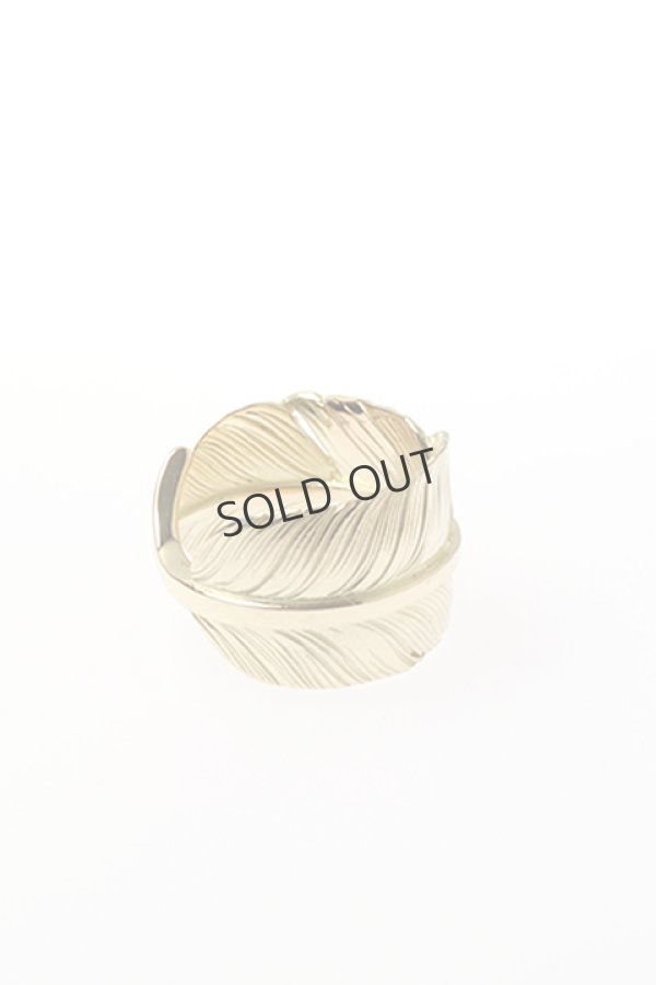 画像2: {SOLD}Taro Washimi タロウ ワシミ 鷲見太郎 M K18 feather ring{-BJA} (2)
