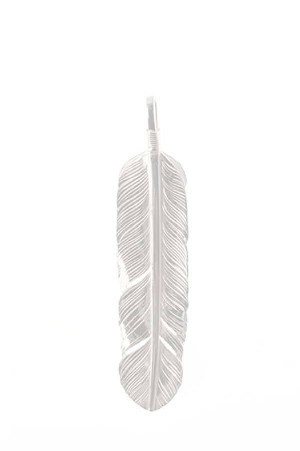画像2:  {SOLD} Taro Washimi タロウ ワシミ 鷲見太郎 M feather / M heart feather / pink tourmaline pendant {-BJA}  :WT-202011-02-F  (2)