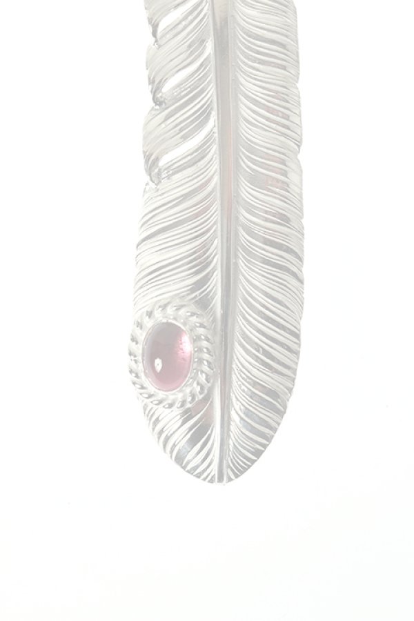 画像3:  {SOLD} Taro Washimi タロウ ワシミ 鷲見太郎 L old feather/pink tourmaline/pendant {-BJA}  :WT-202011-03-F  (3)
