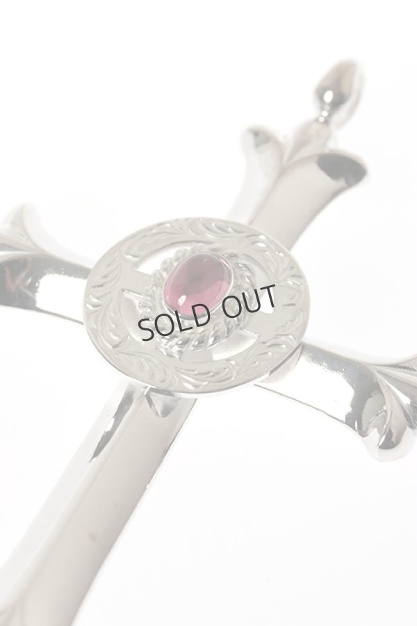画像3: {SOLD}Taro Washimi タロウ ワシミ 鷲見太郎 cross pendant / 唐草 medicine wheel / pink tourmaline {-BJA} (3)