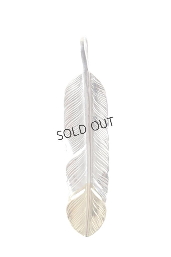 画像5: {SOLD}Taro Washimi タロウ ワシミ 鷲見太郎 M feather K18 top01 / concho / pendant{-BJA} (5)