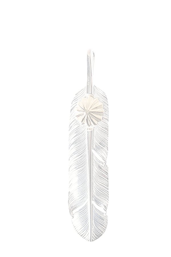 画像1:  {SOLD} Taro Washimi タロウ ワシミ 鷲見太郎 M feather02 / K18 concho pendant {-BJA}  :WT-202011-12-F  (1)