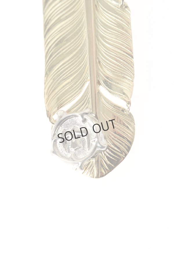 画像2: {SOLD}Taro Washimi タロウ ワシミ 鷲見太郎 M K18 feather02 / arabesque eagle pendant{-BJA} (2)