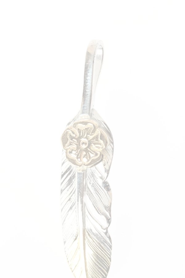 画像2:  {SOLD} Taro Washimi タロウ ワシミ 鷲見太郎 S feather K18 top01 / S K18 flower metal pendant {-BJA}  :WT-202011-17-F  (2)
