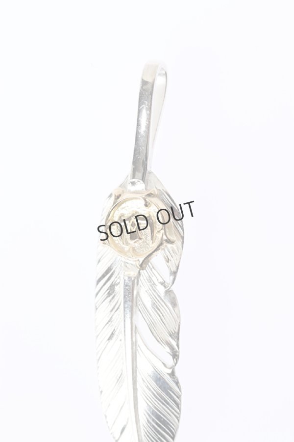 画像2: {SOLD}Taro Washimi タロウ ワシミ 鷲見太郎 S feather01 / arabesque K18 eagle pendant{-BJA} (2)