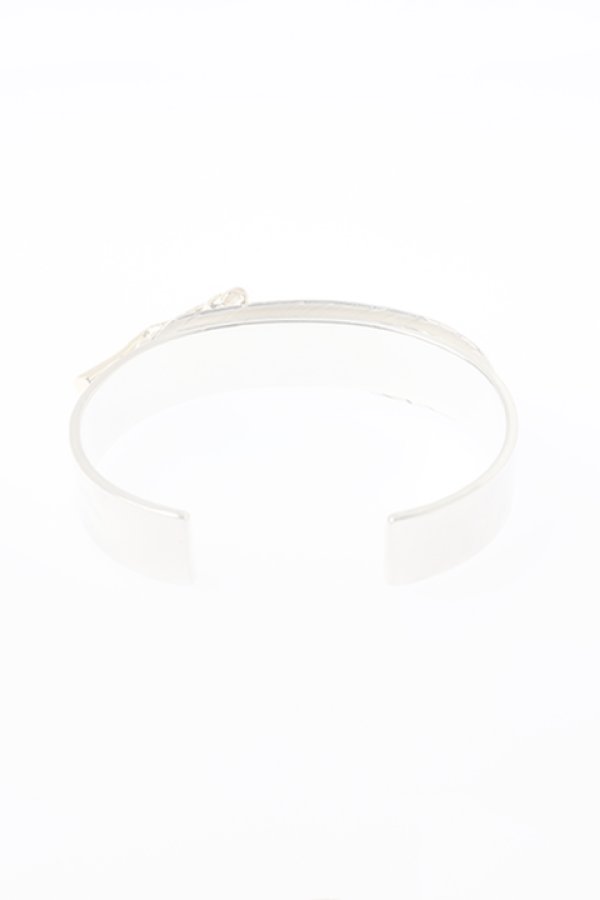 画像4:  {SOLD} Taro Washimi タロウ ワシミ 鷲見太郎 M plain bangle 12mm/arabesque flight feather/eagle claw {-BJA}  :WT-202011-27-F  (4)