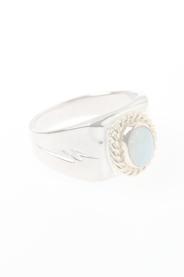 画像2:  {SOLD} Taro Washimi タロウ ワシミ 鷲見太郎 opal / SILVER ring {-BJA}  :WT-202011-28-F  (2)