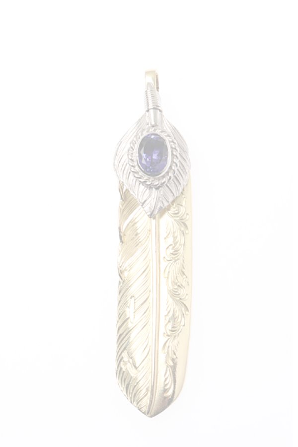 画像1:  {SOLD} Taro Washimi タロウ ワシミ 鷲見太郎 L K18 arabesque flight feather02 / TANZANITE / pendant {-BJA}  :WT-202011-38-F  (1)