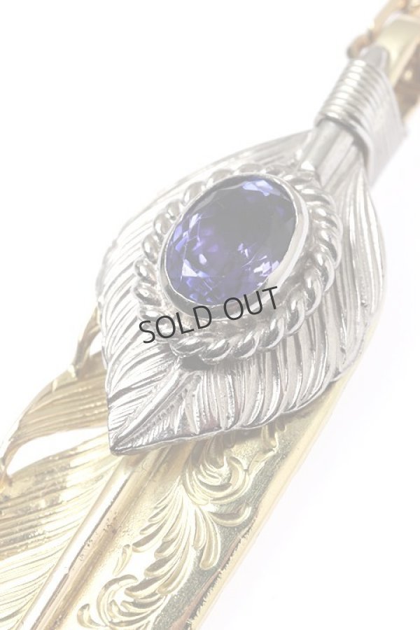 画像3: {SOLD}Taro Washimi タロウ ワシミ 鷲見太郎 L K18 arabesque flight feather02 / TANZANITE / pendant{-BJA} (3)