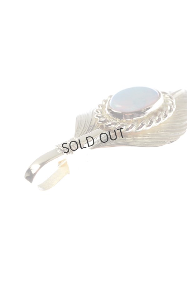 画像5: {SOLD}Taro Washimi タロウ ワシミ 鷲見太郎 L K18 flight heart feather 01  / opal {-BJA} (5)