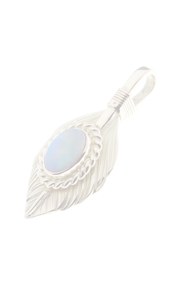 画像3:  {SOLD} Taro Washimi タロウ ワシミ 鷲見太郎 L K18 flight heart feather 02  / opal {-BJA}  :WT-202012-20-F  (3)