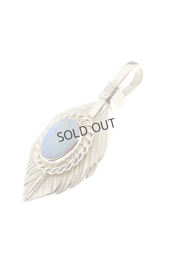 画像3: {SOLD}Taro Washimi タロウ ワシミ 鷲見太郎 L K18 flight heart feather 02  / opal{-BJA} (3)