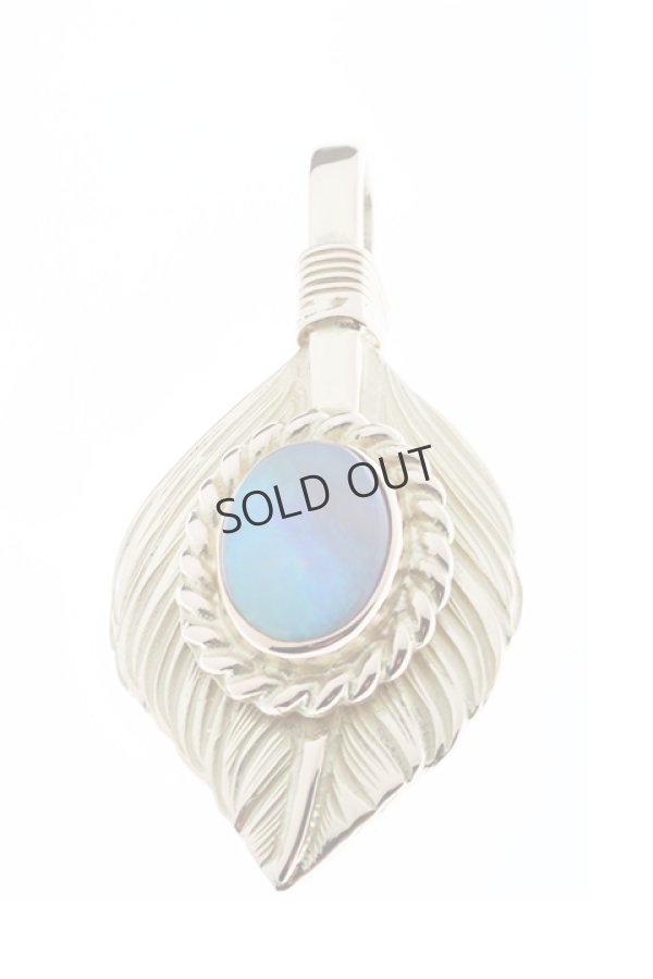 画像5: {SOLD}Taro Washimi タロウ ワシミ 鷲見太郎 L K18 flight heart feather 02  / opal{-BJA} (5)