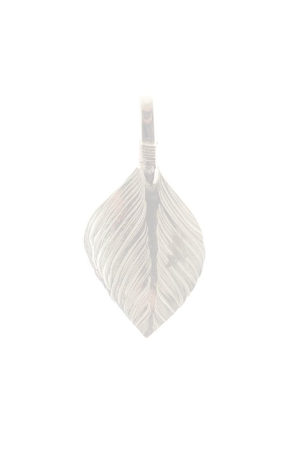 画像2:  {SOLD} Taro Washimi タロウ ワシミ 鷲見太郎 L K18 flight heart feather 01 / Cabochon GARNET {-BJA}  :WT-202012-21-F  (2)