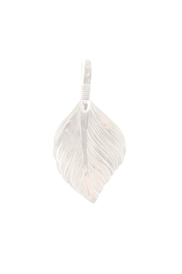 画像2:  {SOLD} Taro Washimi タロウ ワシミ 鷲見太郎 L K18 flight heart feather 02 / Cabochon GARNET {-BJA}  :WT-202012-22-F  (2)
