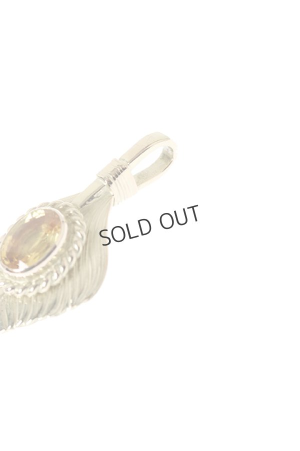 画像2: {SOLD}Taro Washimi タロウ ワシミ 鷲見太郎 L K18 flight heart feather 01 / YELLOW SAPPHIRE{-BJA} (2)