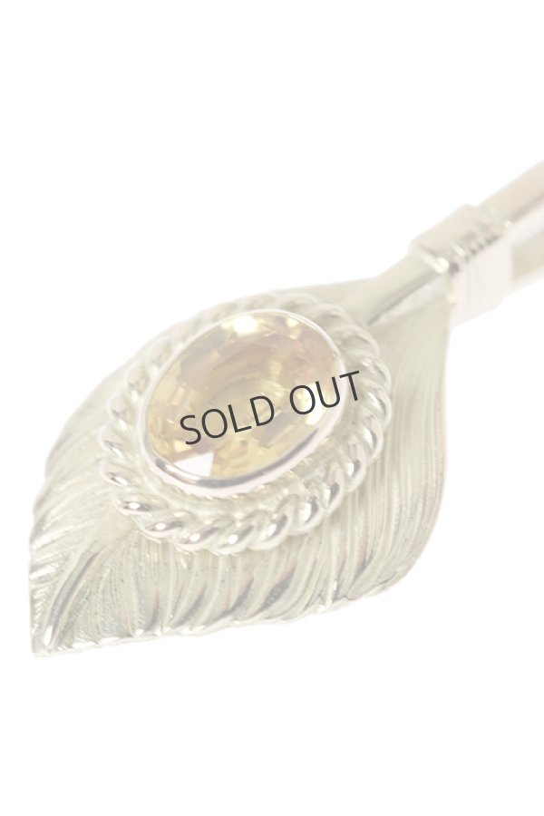 画像3: {SOLD}Taro Washimi タロウ ワシミ 鷲見太郎 L K18 flight heart feather 01 / YELLOW SAPPHIRE{-BJA} (3)