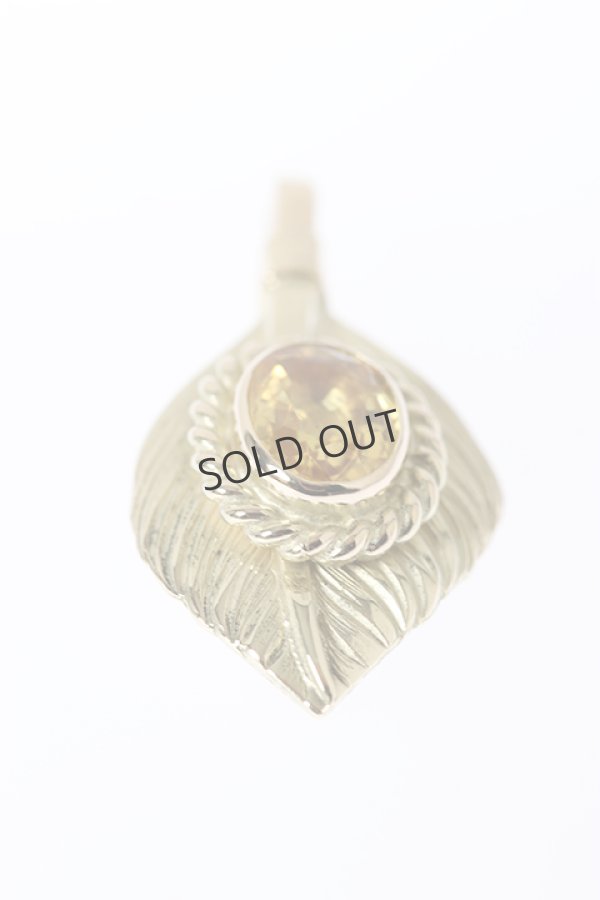 画像4: {SOLD}Taro Washimi タロウ ワシミ 鷲見太郎 L K18 flight heart feather 01 / YELLOW SAPPHIRE{-BJA} (4)