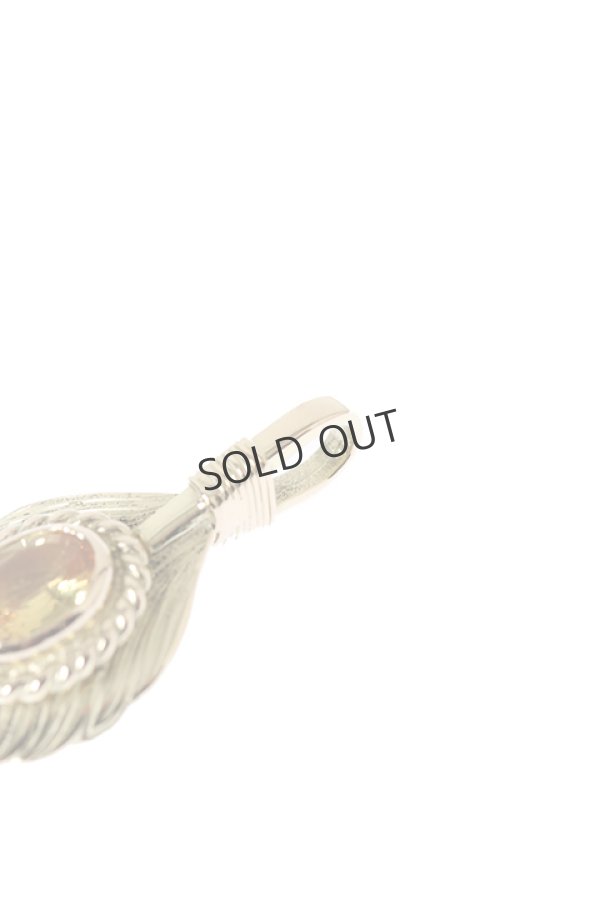 画像2: {SOLD}Taro Washimi タロウ ワシミ 鷲見太郎 L K18 flight heart feather 02  / YELLOW SAPPHIRE{-BJA} (2)