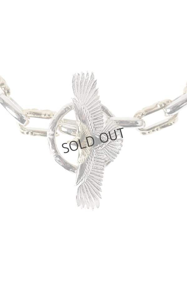 画像2: {SOLD}Taro Washimi タロウ ワシミ 鷲見太郎 eagle eg-04 / K18・925 SV K18 bracelet{-BAS} (2)