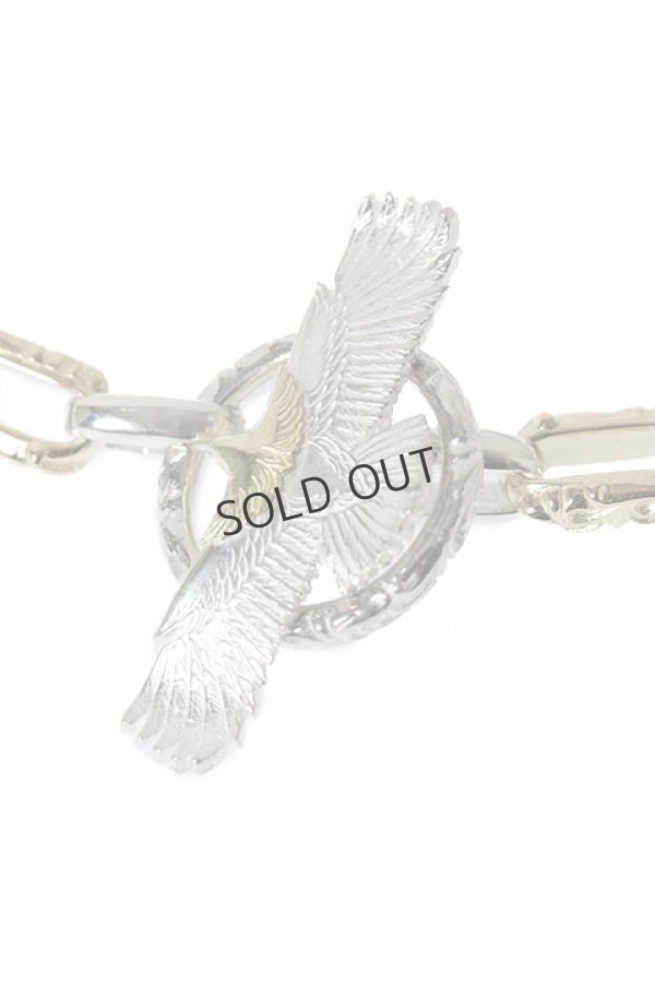 画像4: {SOLD}Taro Washimi タロウ ワシミ 鷲見太郎 eagle eg-04 / K18・925 SV K18 bracelet{-BAS} (4)