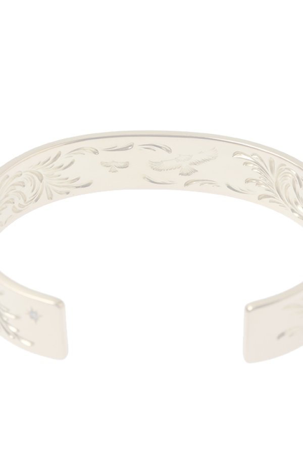 画像4:  {SOLD} Taro Washimi タロウ ワシミ 鷲見太郎 M K20 plain bangle 12mm / diamond1.8mm {-BAS}  :WT-202104-01-F  (4)