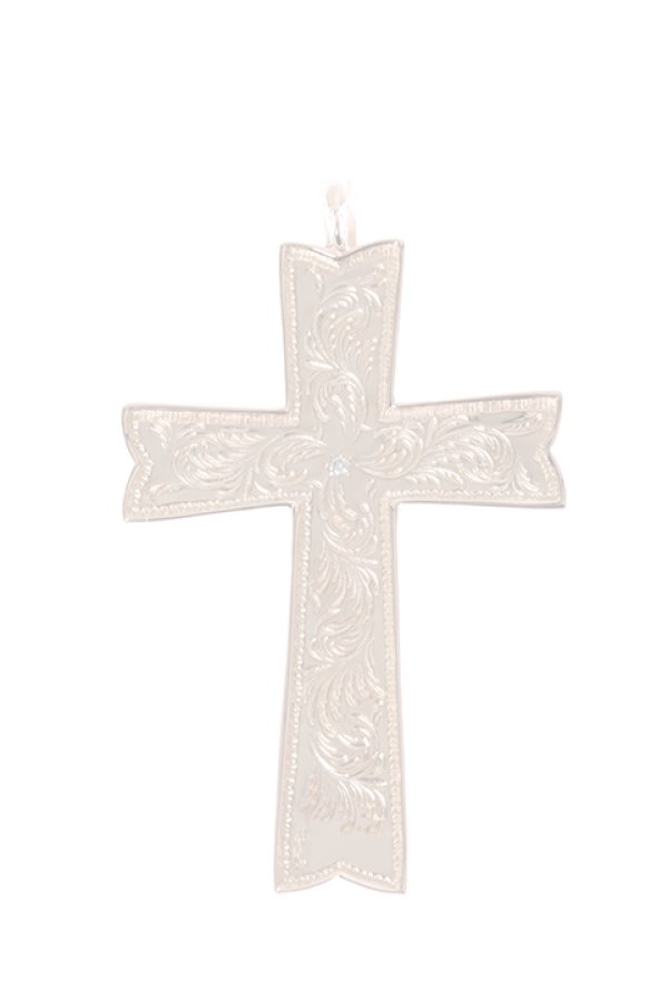 画像1:  {SOLD} Taro Washimi タロウ ワシミ 鷲見太郎 K18 PG arabesque cross / diamond 2mm {-BAS}  :WT-202105-02-F  (1)