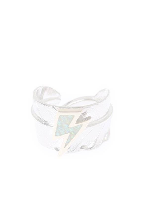 画像1:  {SOLD} Taro Washimi タロウ ワシミ 鷲見太郎 L flight feather ring K18 big thunder OP {-BAA}  :WT-202112-03-F  (1)