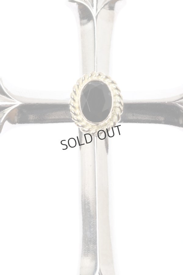 画像2: {SOLD}Taro Washimi タロウ ワシミ 鷲見太郎 cross pendant/ONYX6×8/6×8 K18 cup{-BAA} (2)