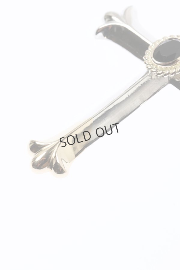 画像4: {SOLD}Taro Washimi タロウ ワシミ 鷲見太郎 cross K18 top pendant/ONYX6×8/6×8 K18 cup{-BAA} (4)