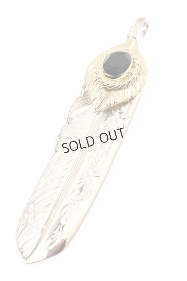 画像3: {SOLD}Taro Washimi タロウ ワシミ 鷲見太郎 L arabesque flight feather02/L K18 flight heart feather02/ONYX6×8/6×8 K18 cup{-BAA} (3)