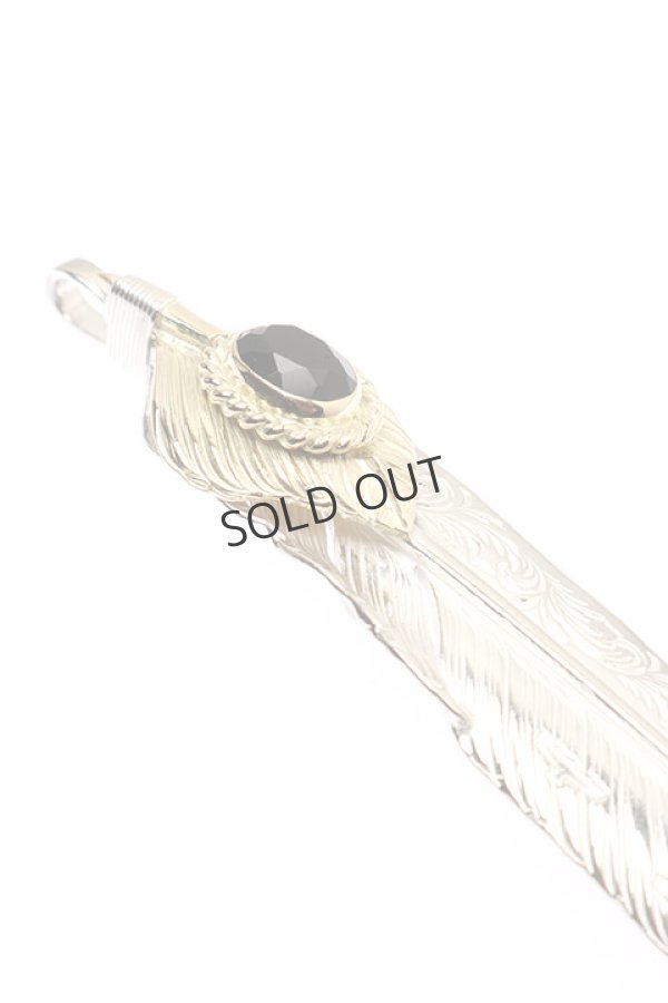 画像4: {SOLD}Taro Washimi タロウ ワシミ 鷲見太郎 L arabesque flight feather02/L K18 flight heart feather02/ONYX6×8/6×8 K18 cup{-BAA} (4)