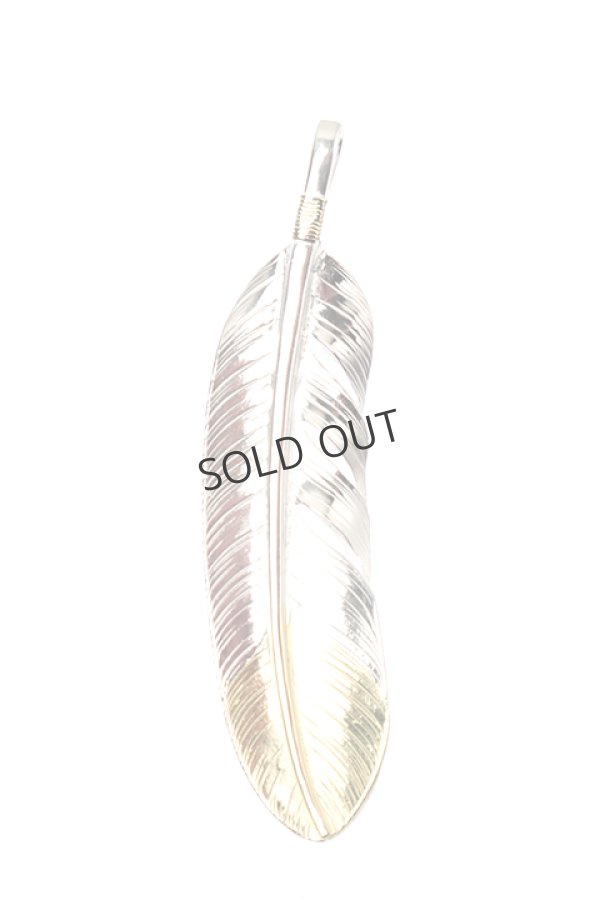 画像2: {SOLD}Taro Washimi タロウ ワシミ 鷲見太郎 L feather K18 top 02{-BAA} (2)