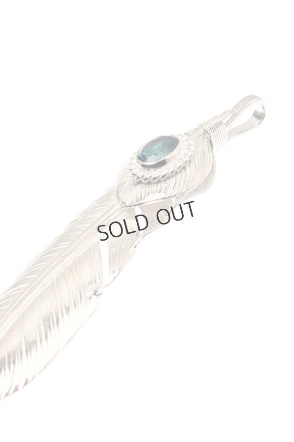 画像3: {SOLD}Taro Washimi タロウ ワシミ 鷲見太郎 L feather 01/L heart feather 01/rainbow topaz 6×8/6×8 cup{-BAA} (3)