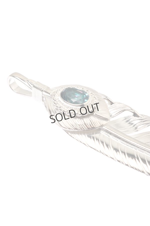 画像4: {SOLD}Taro Washimi タロウ ワシミ 鷲見太郎 L feather 01/L heart feather 01/rainbow topaz 6×8/6×8 cup{-BAA} (4)