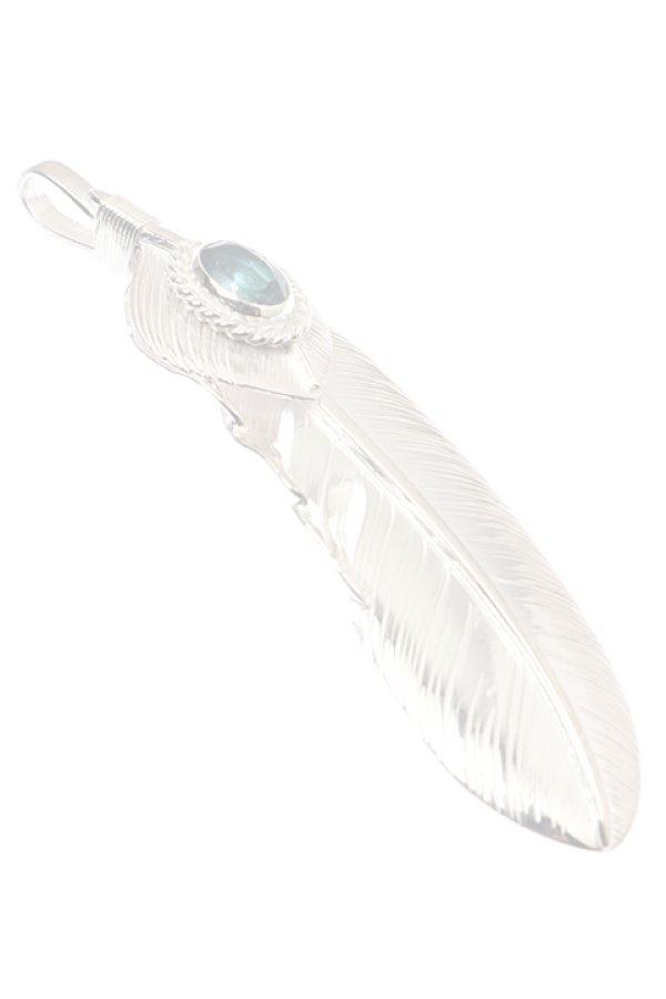 画像3:  {SOLD} Taro Washimi タロウ ワシミ 鷲見太郎 L feather 02/L heart feather 02/rainbow topaz 6×8/6×8 cup {-BAA}  :WT-202112-20-F  (3)
