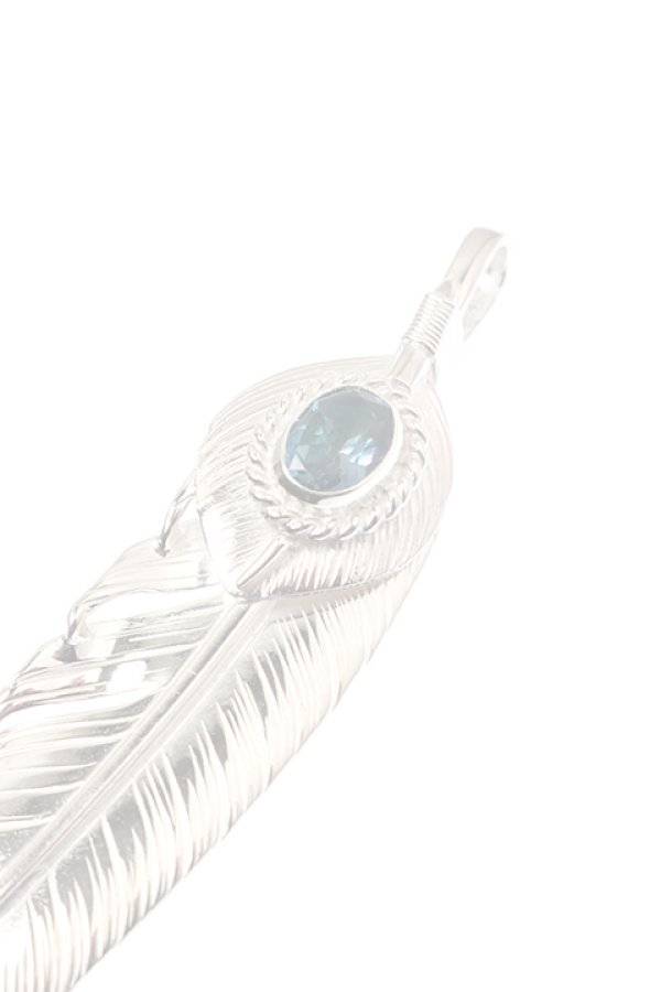 画像4:  {SOLD} Taro Washimi タロウ ワシミ 鷲見太郎 L feather 02/L heart feather 02/rainbow topaz 6×8/6×8 cup {-BAA}  :WT-202112-20-F  (4)