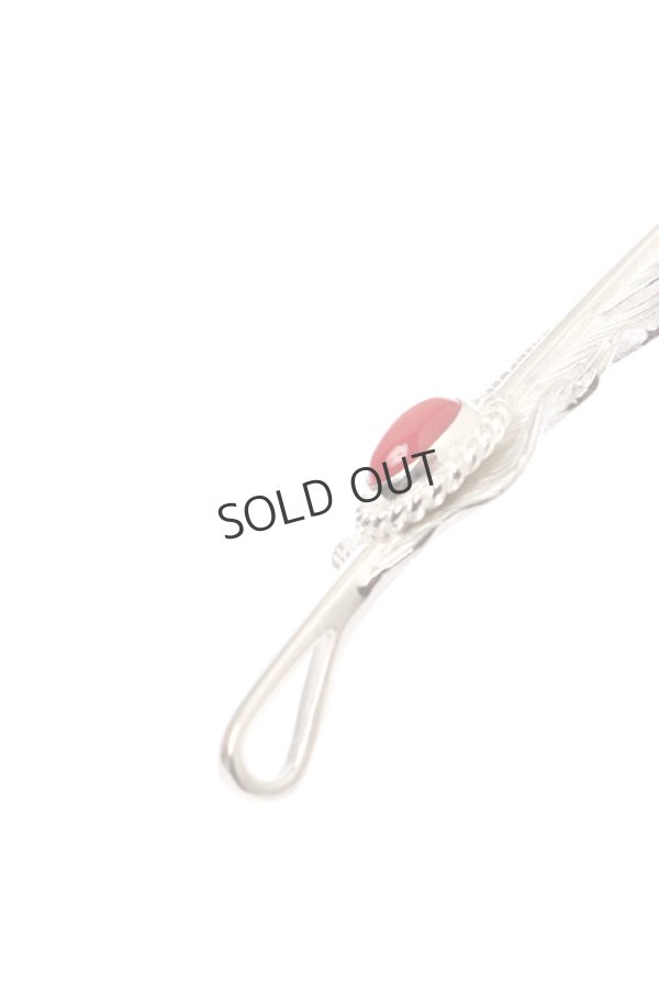 画像5: {SOLD}Taro Washimi タロウ ワシミ 鷲見太郎 L old feather 02/珊瑚 6×8/6×8 cup{-BAA} (5)