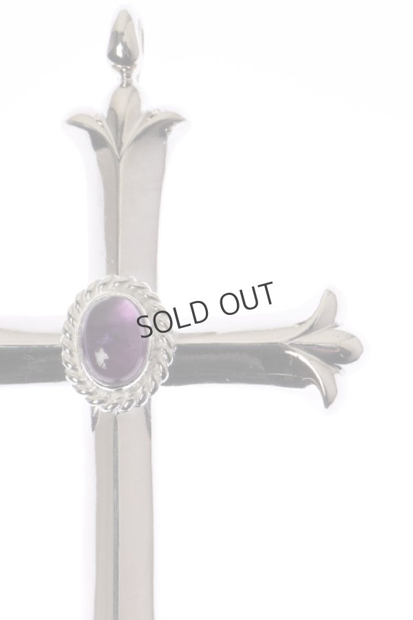 画像2: {SOLD}Taro Washimi タロウ ワシミ 鷲見太郎 cross pendant/amethyst 6×8/6×8 cup{-BAA} (2)