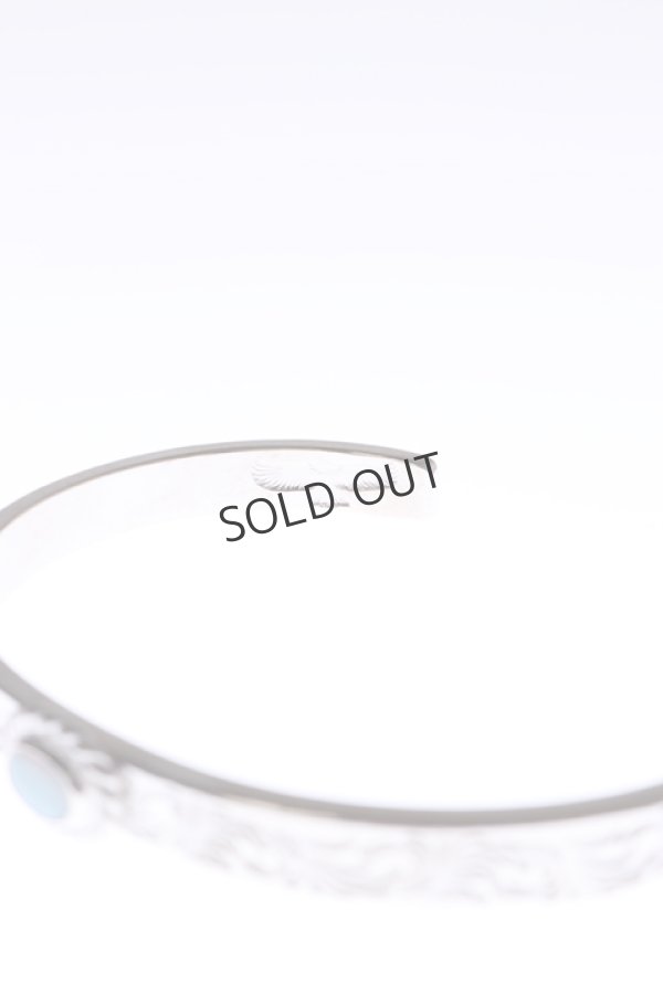 画像3: {SOLD}Taro Washimi タロウ ワシミ 鷲見太郎 M arabesque design 5mm bangle/opal 5×7/5×7 cup{-BAA} (3)