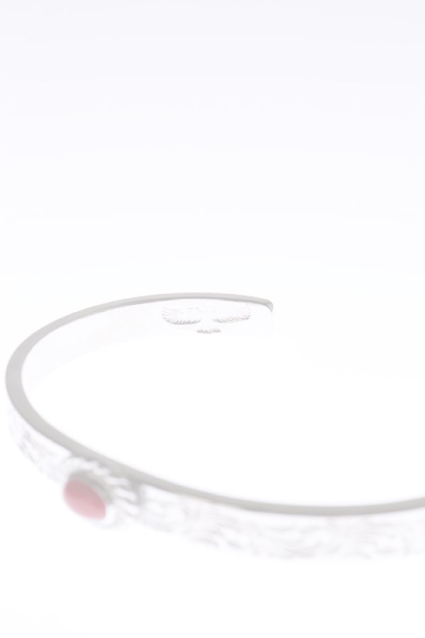 画像3:  {SOLD} Taro Washimi タロウ ワシミ 鷲見太郎 Ｍ arabesque design 5mm bangle/珊瑚 5×7/5×7 cup {-BAA}  :WT-202112-28-F  (3)