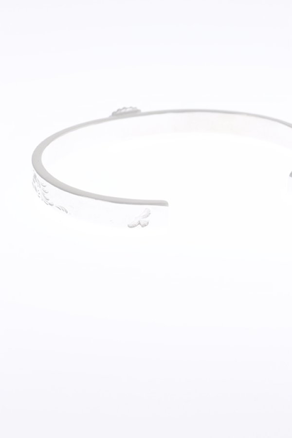 画像5:  {SOLD} Taro Washimi タロウ ワシミ 鷲見太郎 Ｍ arabesque design 5mm bangle/珊瑚 5×7/5×7 cup {-BAA}  :WT-202112-28-F  (5)