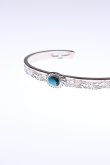 画像2: {SOLD}Taro Washimi タロウ ワシミ 鷲見太郎 Ｍ arabesque design 5mm bangle/turquoise 5×7/5×7 cup{-BAA} (2)