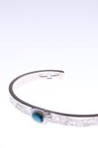 画像3: {SOLD}Taro Washimi タロウ ワシミ 鷲見太郎 Ｍ arabesque design 5mm bangle/turquoise 5×7/5×7 cup{-BAA} (3)