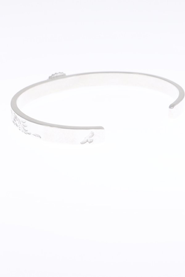 画像5:  {SOLD} Taro Washimi タロウ ワシミ 鷲見太郎 Ｍ arabesque design 5mm bangle/turquoise 5×7/5×7 cup {-BAA}  :WT-202112-29-F  (5)