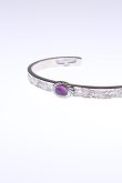 画像2: {SOLD}Taro Washimi タロウ ワシミ 鷲見太郎 Ｍ arabesque design 5mm bangle/amethyst5×7/5×7 cup{-BAA} (2)