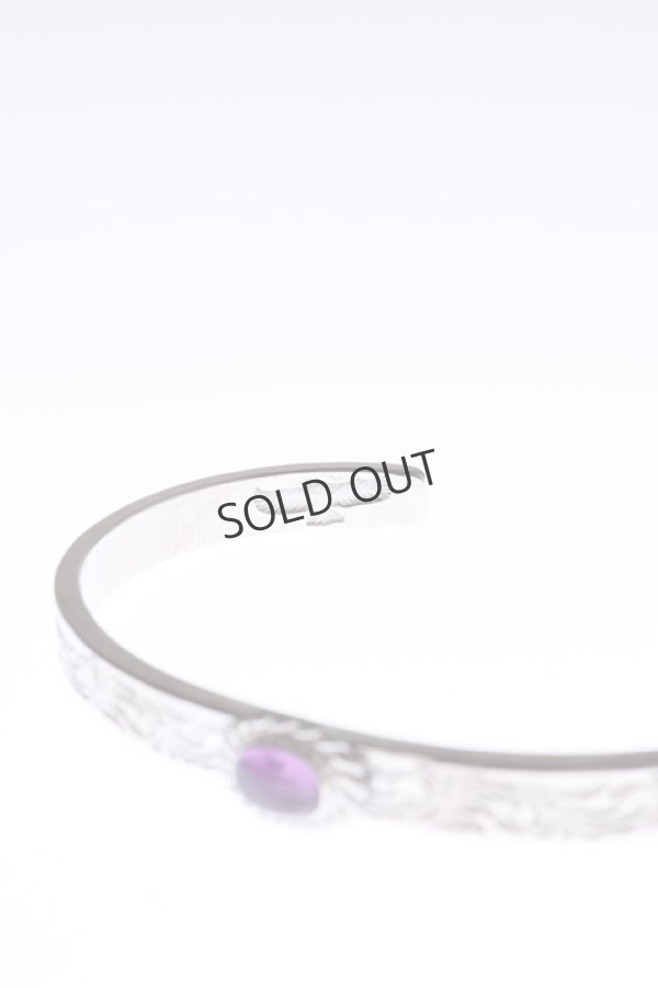画像3: {SOLD}Taro Washimi タロウ ワシミ 鷲見太郎 M arabesque design 5mm bangle/amethyst5×7/5×7 cup{-BAA} (3)